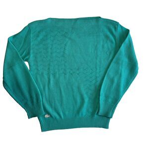 Vintage Izod Lacoste Boatneck Textured Sweater Women's Teal